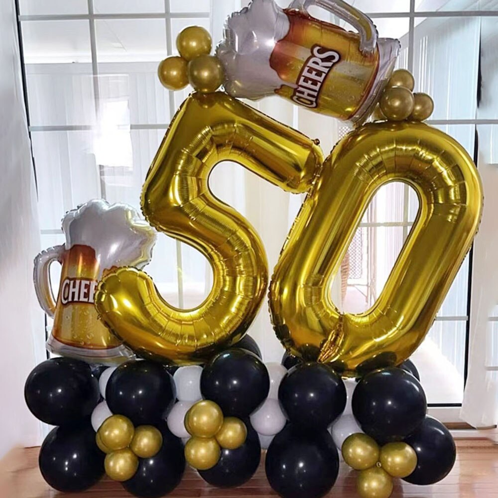 Beer Cup Balloon with Birthday age